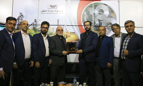 چهارمین روز از یازدهمین نمایشگاه بیت المللی متالورژی فولاد ریخته گری صنایع و ماشین الات وابسته اصفهان به همراه بازدید اقای دکتر فولاد گر نماینده مجلس شورای اسلامی اصفهان از غرفه های شرکت فولاد مبارکه