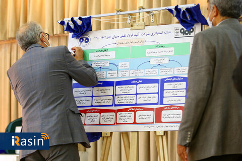 مراسم رونمایی از نقشه استراتژی شرکت آتیه فولاد نقش جهان