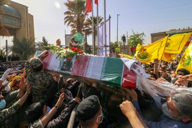 مراسم تشیع پیکرسرلشکر جانباز پاسدار شهید سید محمد حجازی در اصفهان