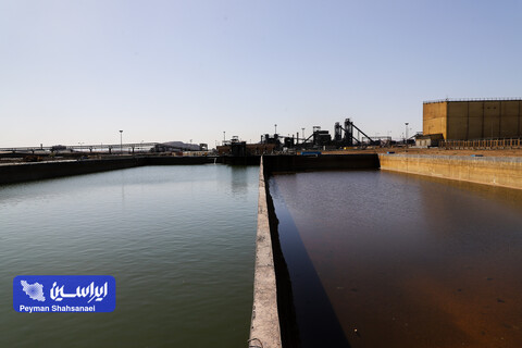 لاگون‌های جداسازی لجن از آب در واحد احیا مستقیم ۲ و امکان بازیابی آب و لجن