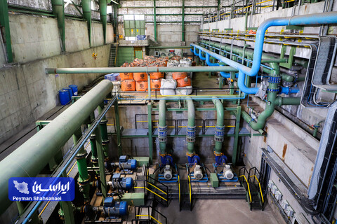 سالن پمپ های انتقال مربوط به تصفیه خانه پساب