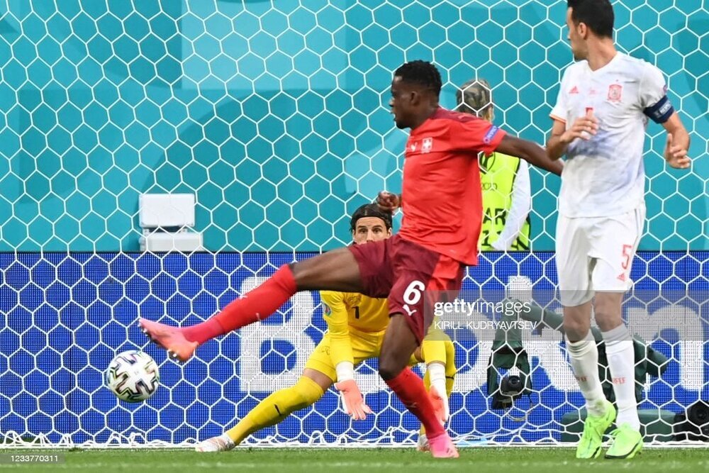 صعود اسپانیا در ضربات پنالتی/ اسپانیا یک (۳)- سوئیس یک (۱)