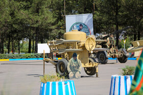 آیین افتتاحیه نمایشگاه دفاع مقدس شرکت فولاد مبارکه با عنوان "در مسیر ایستادگی"