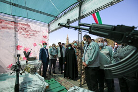 آیین افتتاحیه نمایشگاه دفاع مقدس شرکت فولاد مبارکه با عنوان "در مسیر ایستادگی"