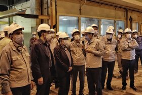 بازدید معاون وزیر صمت به همراه دستیار ویژه وزیر صمت از خطوط تولید فولاد مباركه و ادای احترام به مقام شامخ شهدای گمنام