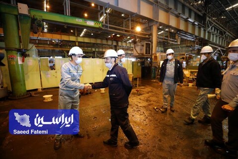 بازدید مدیرعامل  فولاد مباركه از بخش‌های مختلف واحدخدمات فنی و پشتیبانی این شركت