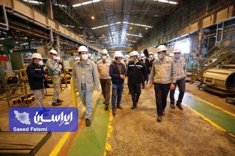 بازدید مدیرعامل  فولاد مباركه از بخش‌های مختلف واحدخدمات فنی و پشتیبانی این شركت