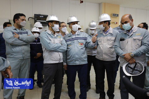 بازدید مدیرعامل از ناحیه فولاد سازی واحد ریخته گری و آهن سازی