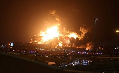 آتشسوزی پالایشگاه نفت