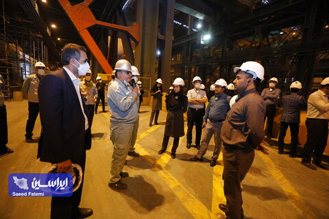 بازدید مدیران روابط عمومی حوزه معدن و صنایع معدنی ایران از خطوط تولید شرکت فولاد مبارکه