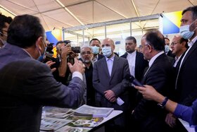 بازدید رئیس مجلس شورای اسلامی از غرفه فولاد مبارکه در نمایشگاه جانبی نخستین رویداد بین‌المللی خصوصی‌سازی اقتصاد ایران