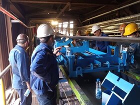 طراحی و ساخت توزین فروش اسفنجی بر روی کانوایر ۱۵۰ در فولاد خوزستان