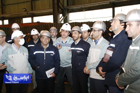 بازدید مدیرعامل فولاد مبارکه از نواحی تولید و دیدار چهره‌به‌چهره با کارکنان این شرکت