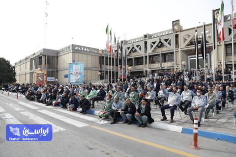 مراسم تشییع هشت شهید گمنام دفاع مقدس در فولاد مبارکه