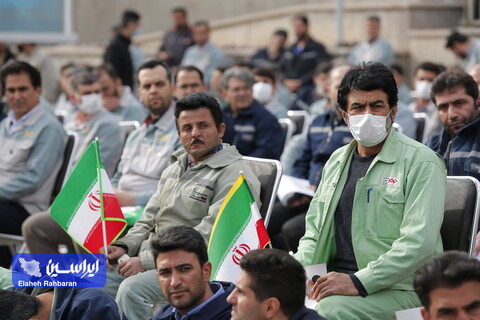 مراسم تشییع هشت شهید گمنام دفاع مقدس در فولاد مبارکه