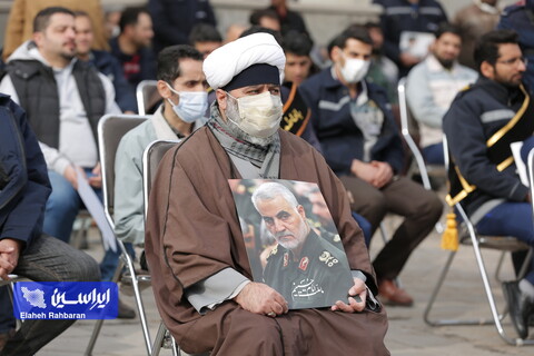 مراسم تشییع هشت شهید گمنام دفاع مقدس در فولاد مبارکه