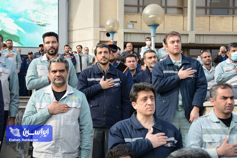 مراسم تشییع هشت شهید گمنام دفاع مقدس در فولاد مبارکه