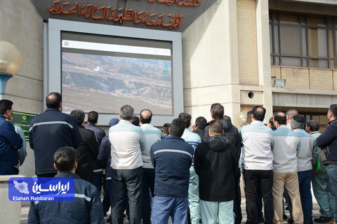 مراسم تشییع هشت شهید گمنام دفاع مقدس در فولاد مبارکه