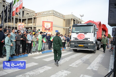 مراسم تشییع هشت شهید گمنام دفاع مقدس در فولاد مبارکه