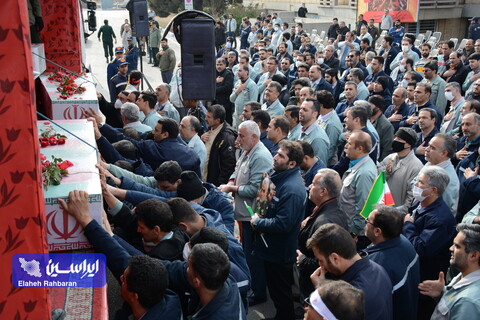 استقبال کم نظیر جهادگران خط مقدم جبهه صنعت از پیکرهای مطهر شهدا