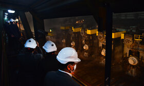 بازدید معاون وزیر تعاون، کار و رفاه اجتماعی از خطوط تولید فولاد مبارکه