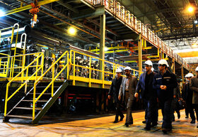 بازدید معاون وزیر تعاون، کار و رفاه اجتماعی از خطوط تولید فولاد مبارکه