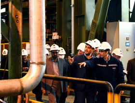 بازدید معاون وزیر تعاون، کار و رفاه اجتماعی از خطوط تولید فولاد مبارکه