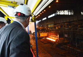 بازدید معاون وزیر تعاون، کار و رفاه اجتماعی از خطوط تولید فولاد مبارکه