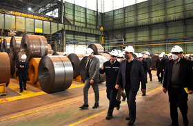 بازدید معاون وزیر تعاون، کار و رفاه اجتماعی از خطوط تولید فولاد مبارکه
