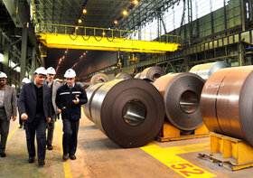 بازدید معاون وزیر تعاون، کار و رفاه اجتماعی از خطوط تولید فولاد مبارکه