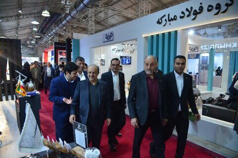 بازدید رئیس هیات عامل ایمیدرو از چهارمین جشنواره و نمایشگاه ملی فولاد  بازدید وجیه اله جعفری