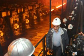 بازدید وزیر صمت از خطوط تولید ‌فولاد مبارکه