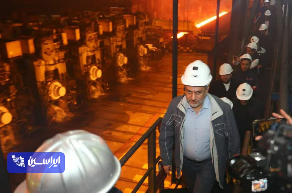 بازدید وزیر صمت از خطوط تولید ‌فولاد مبارکه