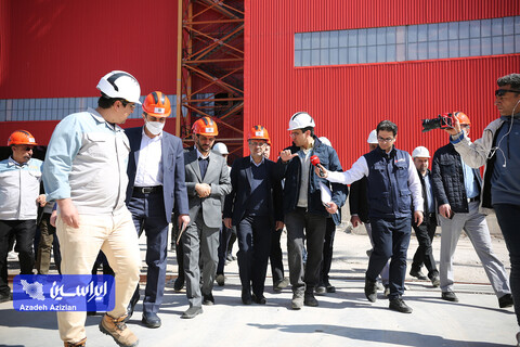 بازدید رئیس هیئت عامل ایمیدرو از طرح های توسعه ای شرکت فولاد سفیددشت