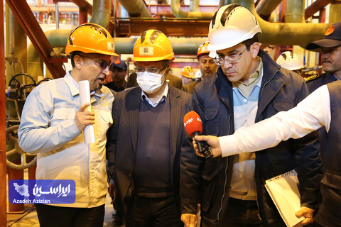 بازدید رئیس هیئت عامل ایمیدرو از طرح های توسعه ای شرکت فولاد سفیددشت
