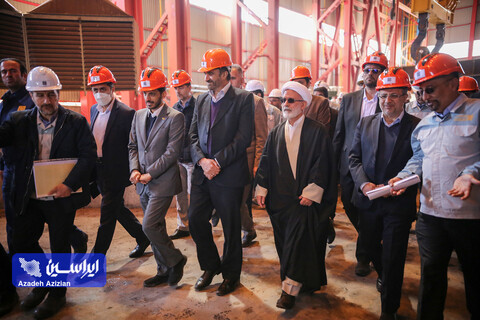 بازدید رئیس هیئت عامل ایمیدرو از طرح های توسعه ای شرکت فولاد سفیددشت