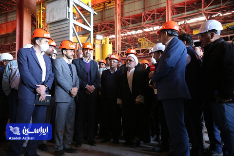 بازدید رئیس هیئت عامل ایمیدرو از طرح های توسعه‌ای شرکت فولاد سفیددشت