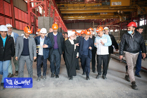 بازدید رئیس هیئت عامل ایمیدرو از طرح های توسعه ای شرکت فولاد سفیددشت