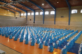 آیین توزيع نمادین ۱۰۰۰ بسته معیشتی و سفره افطار ایتام با همکاری شرکت فولاد مبارکه با عنوان "سفره همدلی"