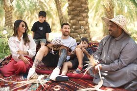 تصاویری تازه از سفر لیونل مسی و خانواده‌اش به عربستان‌سعودی