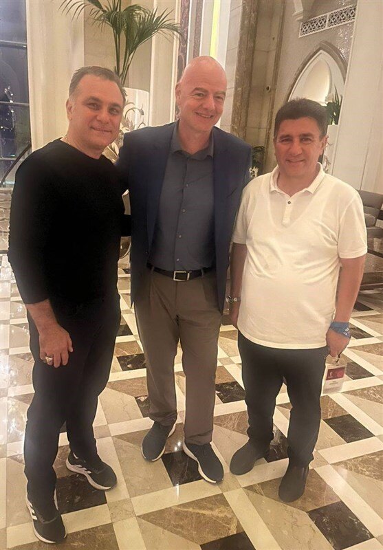 تصاویری از ملاقات قلعهنویی با رئیس فیفا و سرمربی قهرمان جامجهانی