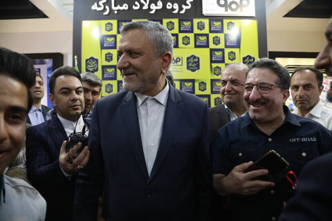 وزیر تعاون از غرفه شرکت فولاد مبارکه اصفهان بازدید کرد  بازدید وزیر کار از غرفه فولاد