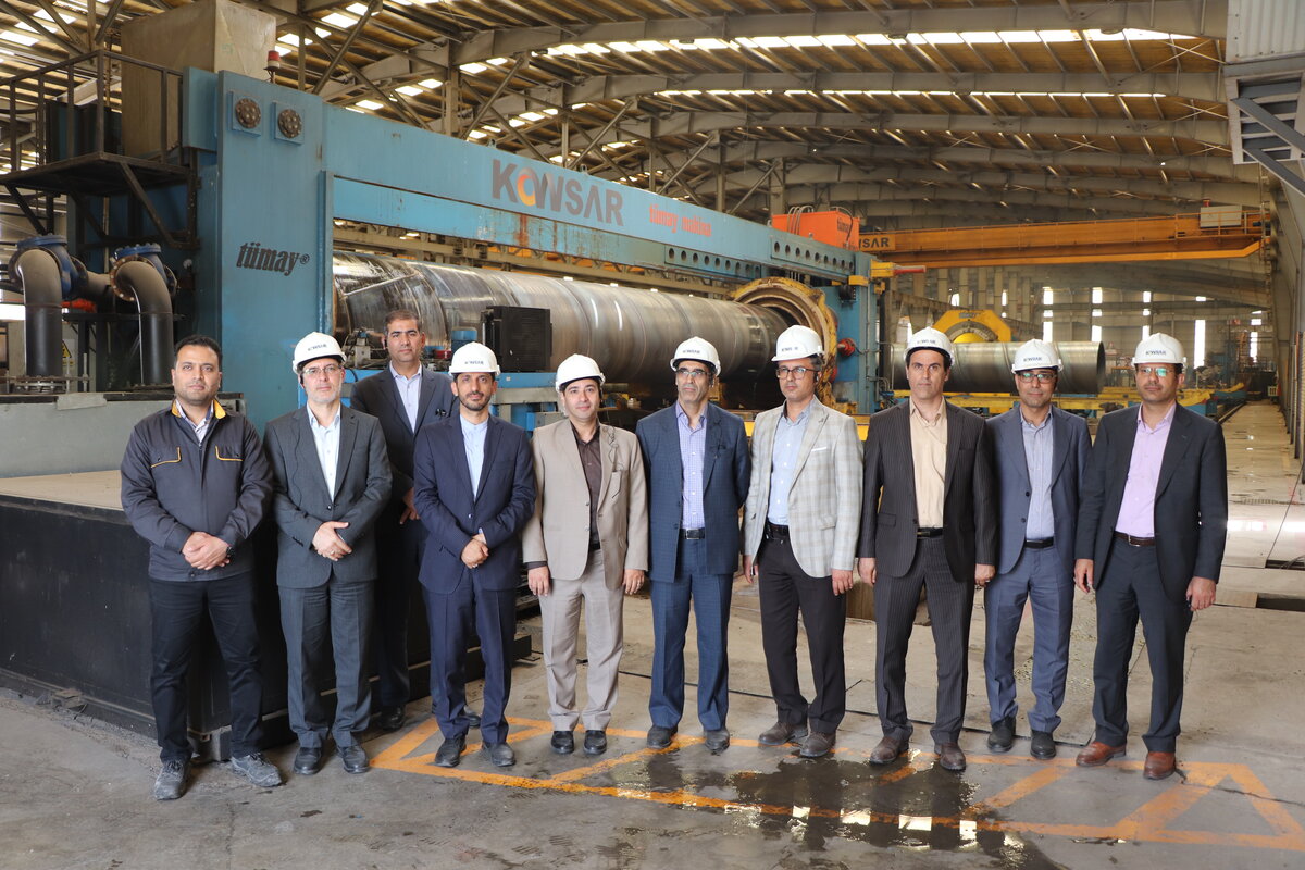 بازدید مدیرعامل شرکت فولاد مبارکه اصفهان از کارخانه نورد لوله کوثر صنعت اسپادانا