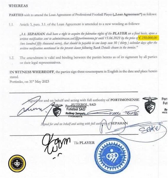 انتشار اسناد خرید پیام نیازمند توسط باشگاه سپاهان