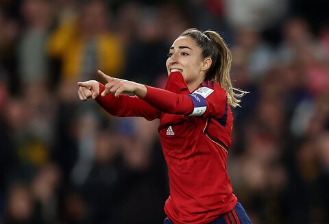 شادی گل اولگا؛ اسپانیا - انگلیس (فینال جام‌جهانی زنان 2023)
