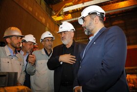 بازدید وزیر صمت از خطوط تولید و پروژه‌های توسعه‌ فولاد مبارکه