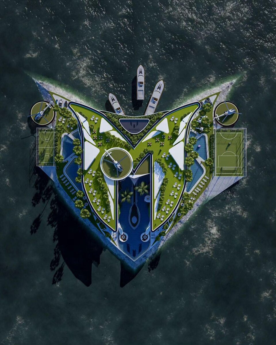 کانسپت عمارت خیرهکننده بزرگترین فوتبالیست تاریخ/ زندگی شاهانه لیونل مسی در میامی