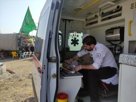 خدمت‌رسانی امدادگران اورژانس اصفهان به ۱۲۶بیمار در مرز چذابه