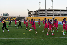 آخرین تمرین سپاهان پیش از اولین بازی لیگ قهرمانان آسیا در ورزشگاه فرانسو حریری عراق