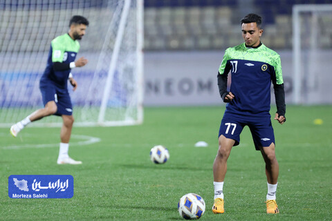 تمرین پیش از بازی سپاهان - آلمالیق در لیگ قهرمانان